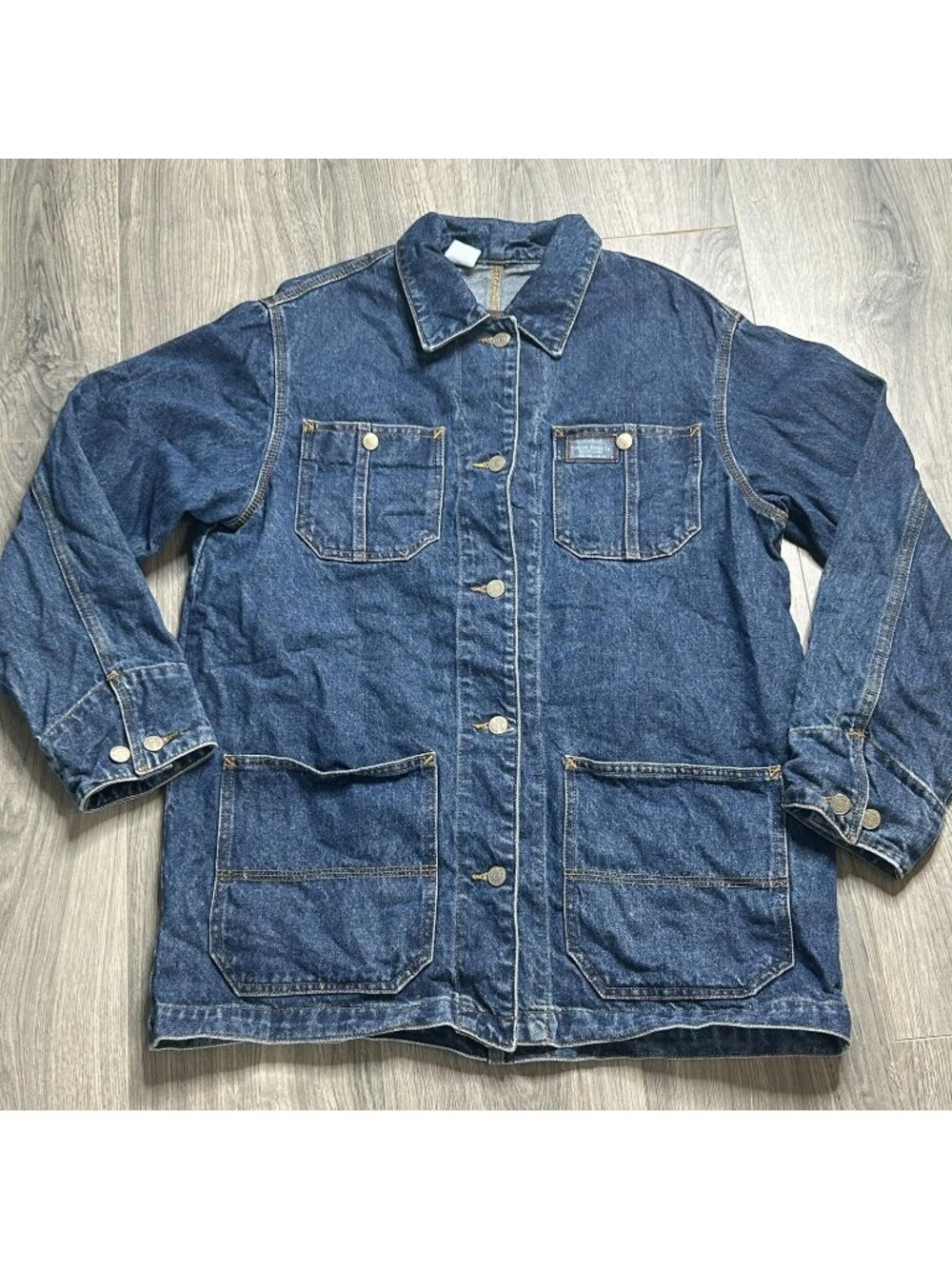 Vintage Ralph Lauren Jacket Womens M Denim Chore Coat Barn Western Workwear